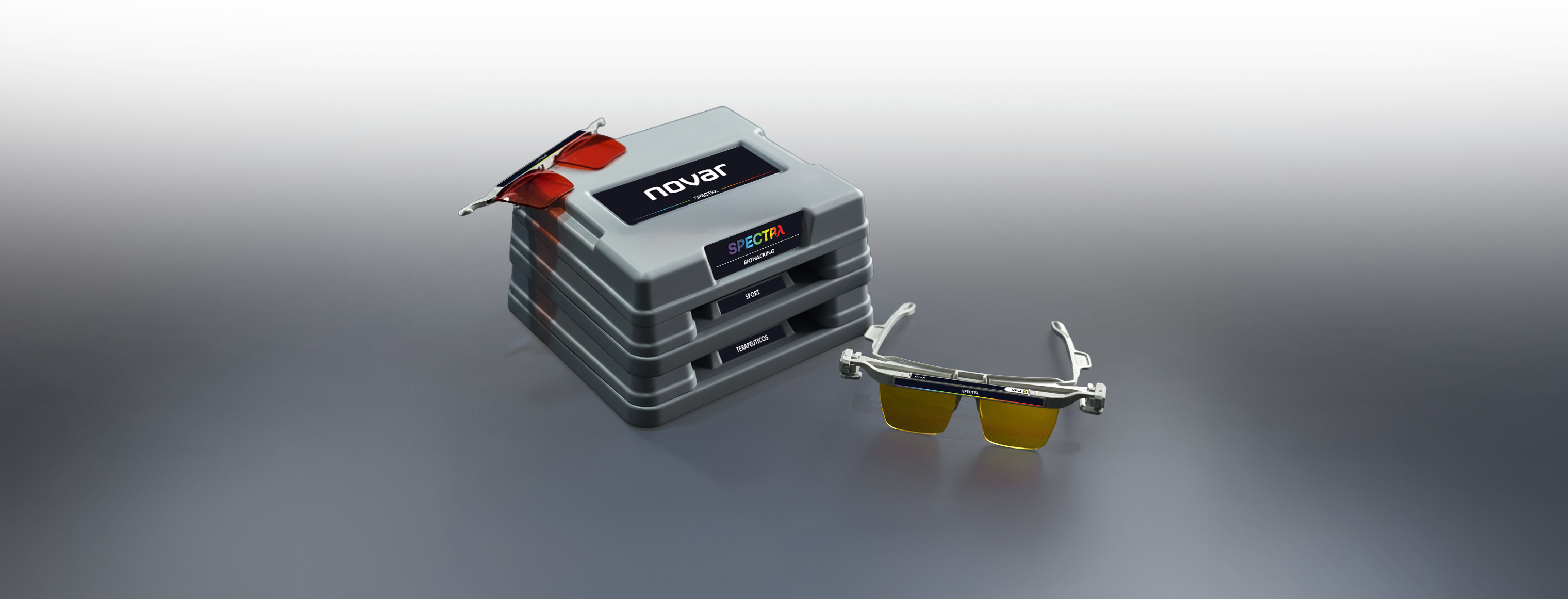 Caja SPECTRA con filtros ópticos